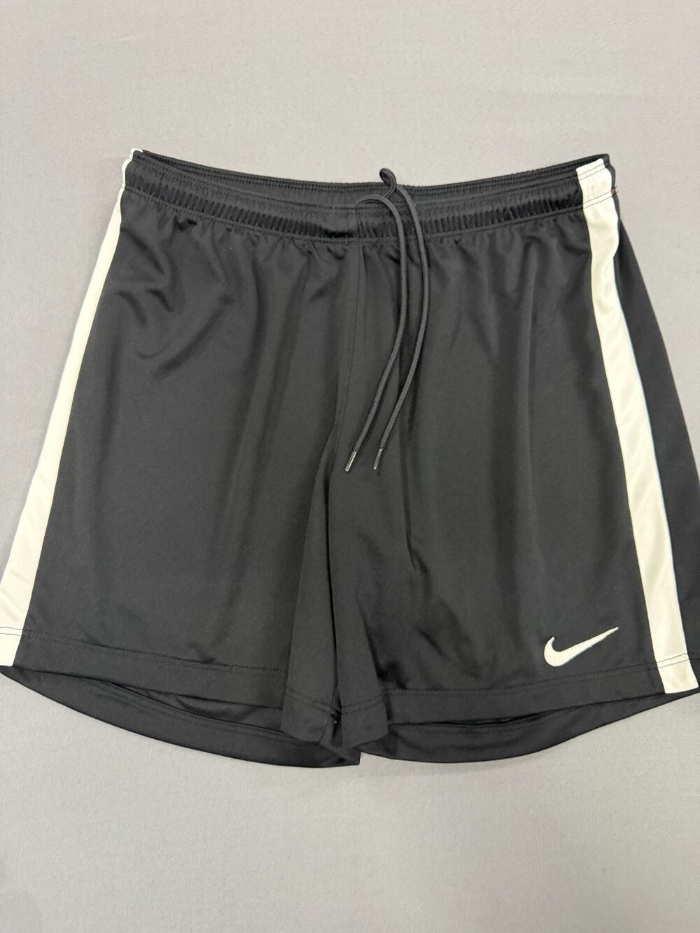 Nike Women's Dri-Fit Soccer Shorts Medium Black White Drawstring Athletic